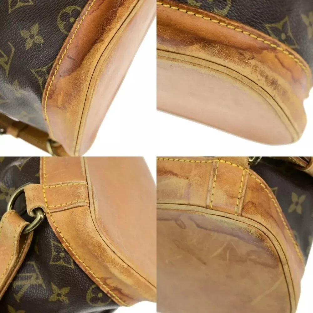 LOUIS VUITTON Montsouris GM Backpack Bag Monogram Leather Brown M51135 85ED205